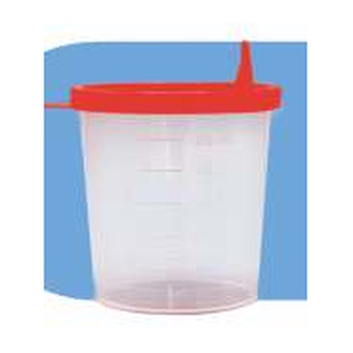 Urine cup with snap lid