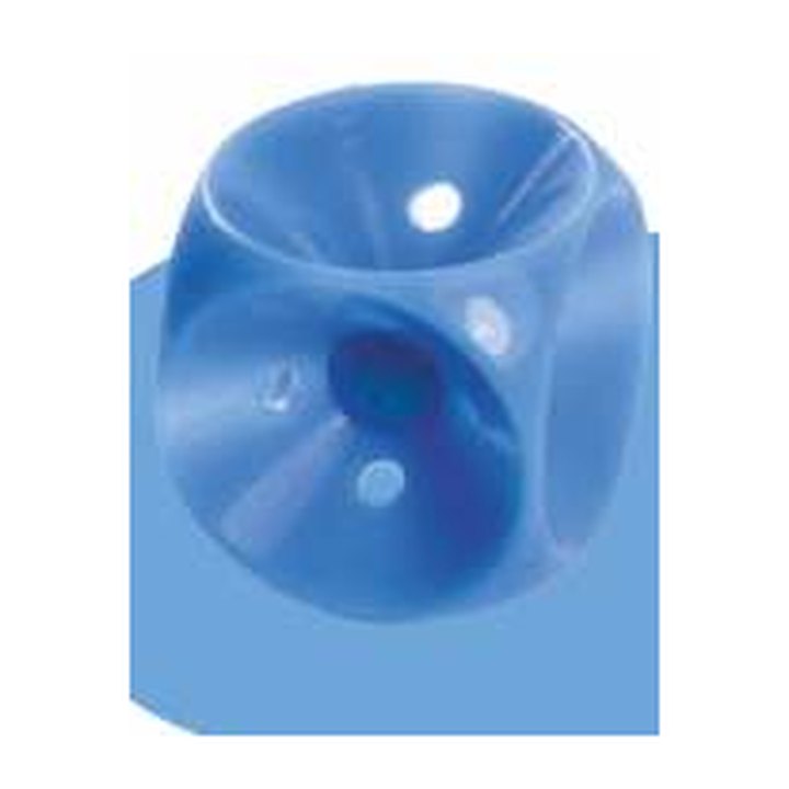 Cube pessary, perforated, with button